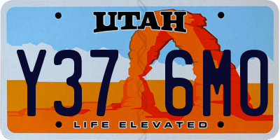 UT license plate Y376MO