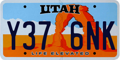 UT license plate Y376NK