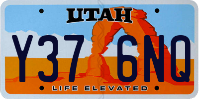 UT license plate Y376NQ