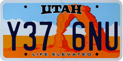 UT license plate Y376NU