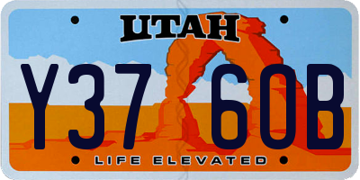 UT license plate Y376OB