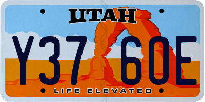 UT license plate Y376OE