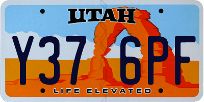 UT license plate Y376PF
