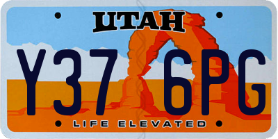 UT license plate Y376PG