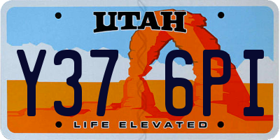 UT license plate Y376PI
