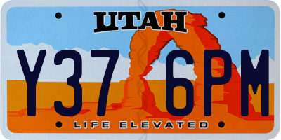 UT license plate Y376PM