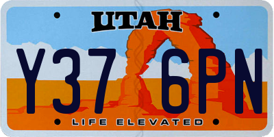 UT license plate Y376PN