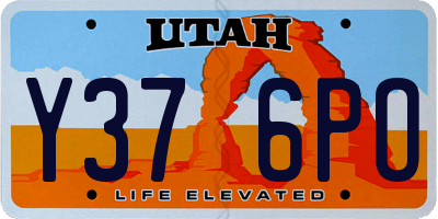 UT license plate Y376PO