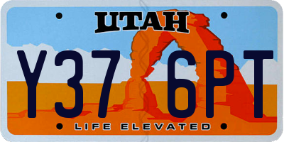 UT license plate Y376PT