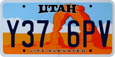 UT license plate Y376PV
