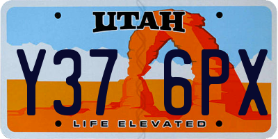 UT license plate Y376PX
