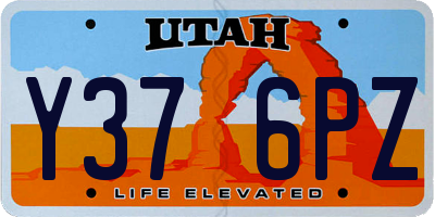 UT license plate Y376PZ