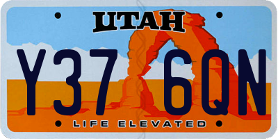 UT license plate Y376QN
