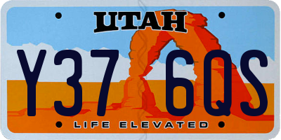 UT license plate Y376QS