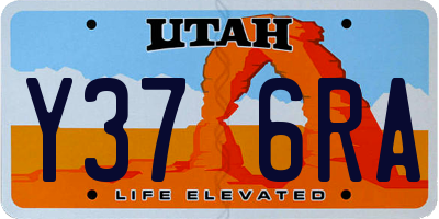 UT license plate Y376RA