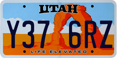 UT license plate Y376RZ