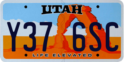 UT license plate Y376SC