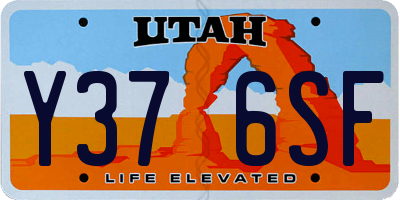 UT license plate Y376SF