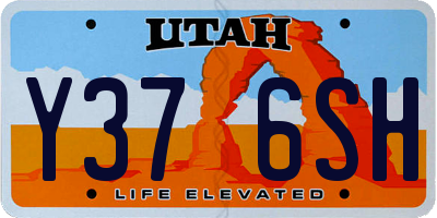 UT license plate Y376SH