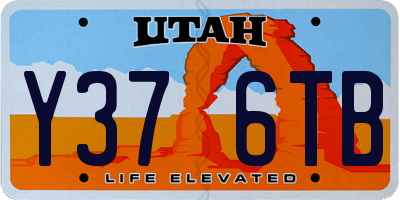 UT license plate Y376TB