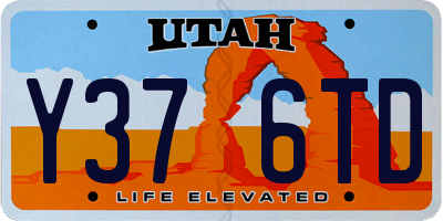 UT license plate Y376TD