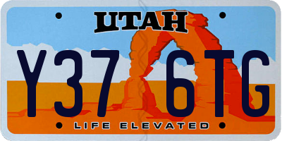 UT license plate Y376TG