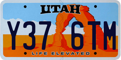 UT license plate Y376TM
