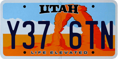 UT license plate Y376TN
