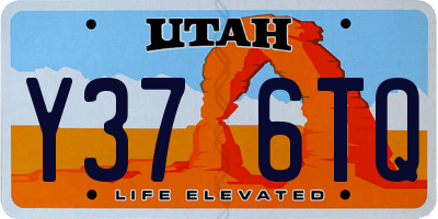 UT license plate Y376TQ