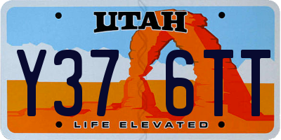 UT license plate Y376TT