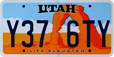 UT license plate Y376TY