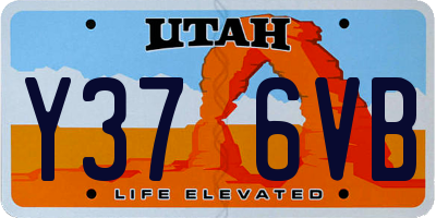 UT license plate Y376VB