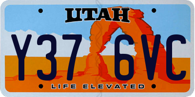 UT license plate Y376VC