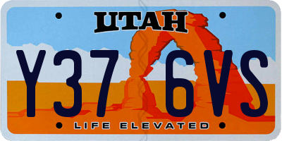UT license plate Y376VS