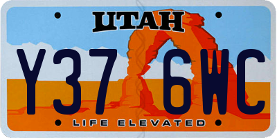 UT license plate Y376WC