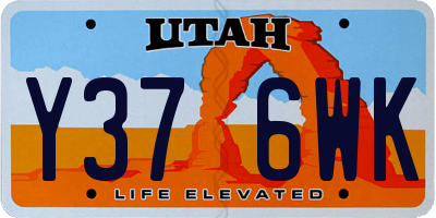 UT license plate Y376WK