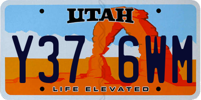 UT license plate Y376WM