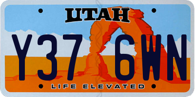 UT license plate Y376WN