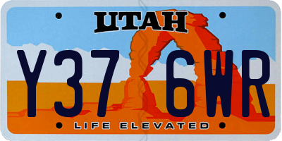 UT license plate Y376WR
