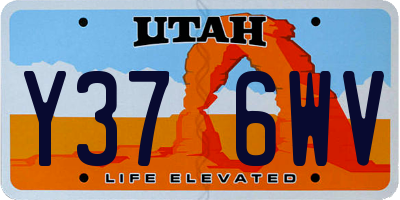 UT license plate Y376WV