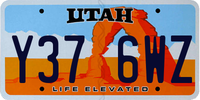 UT license plate Y376WZ