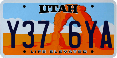 UT license plate Y376YA