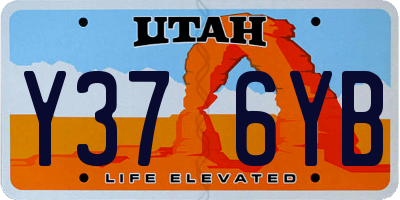 UT license plate Y376YB