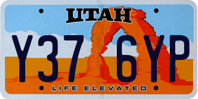 UT license plate Y376YP