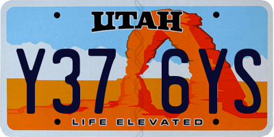 UT license plate Y376YS
