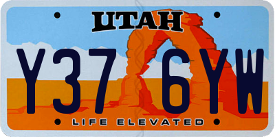 UT license plate Y376YW