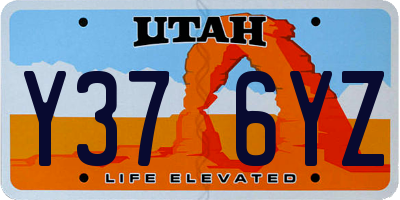 UT license plate Y376YZ