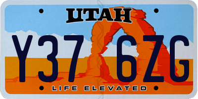 UT license plate Y376ZG