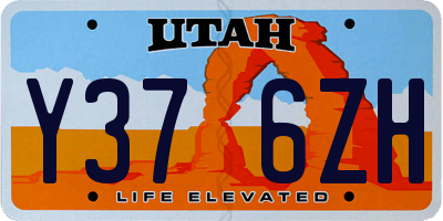 UT license plate Y376ZH