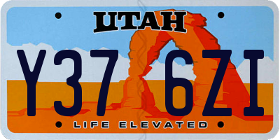 UT license plate Y376ZI